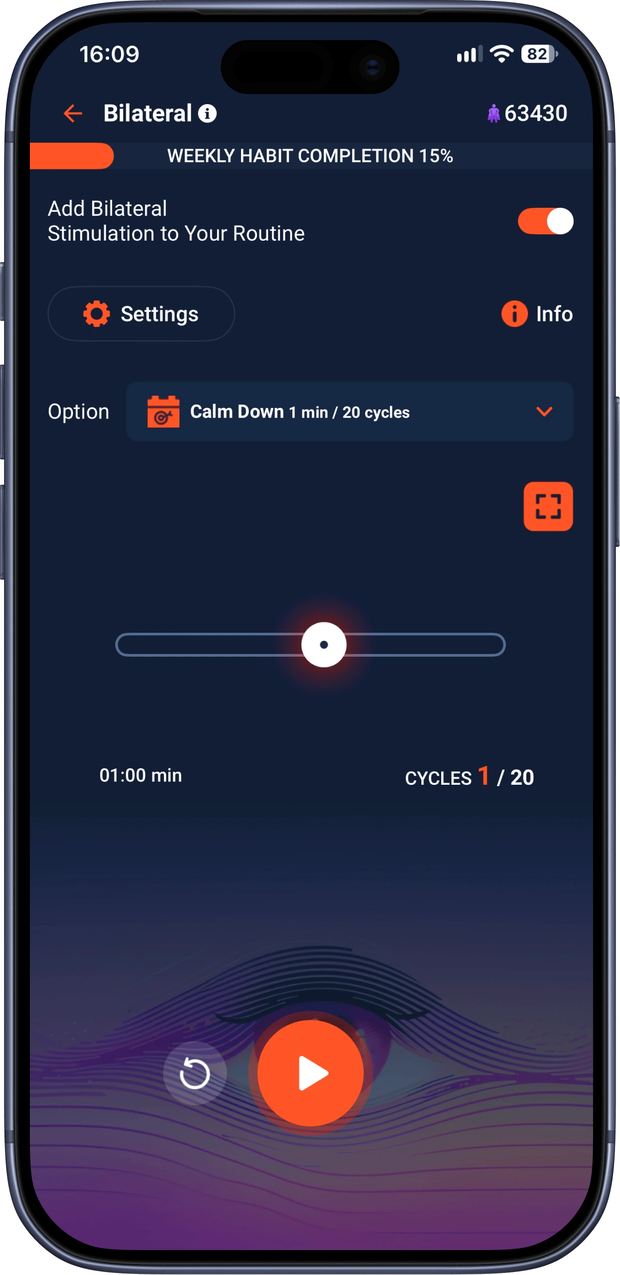 Bilateral Stimulation screen