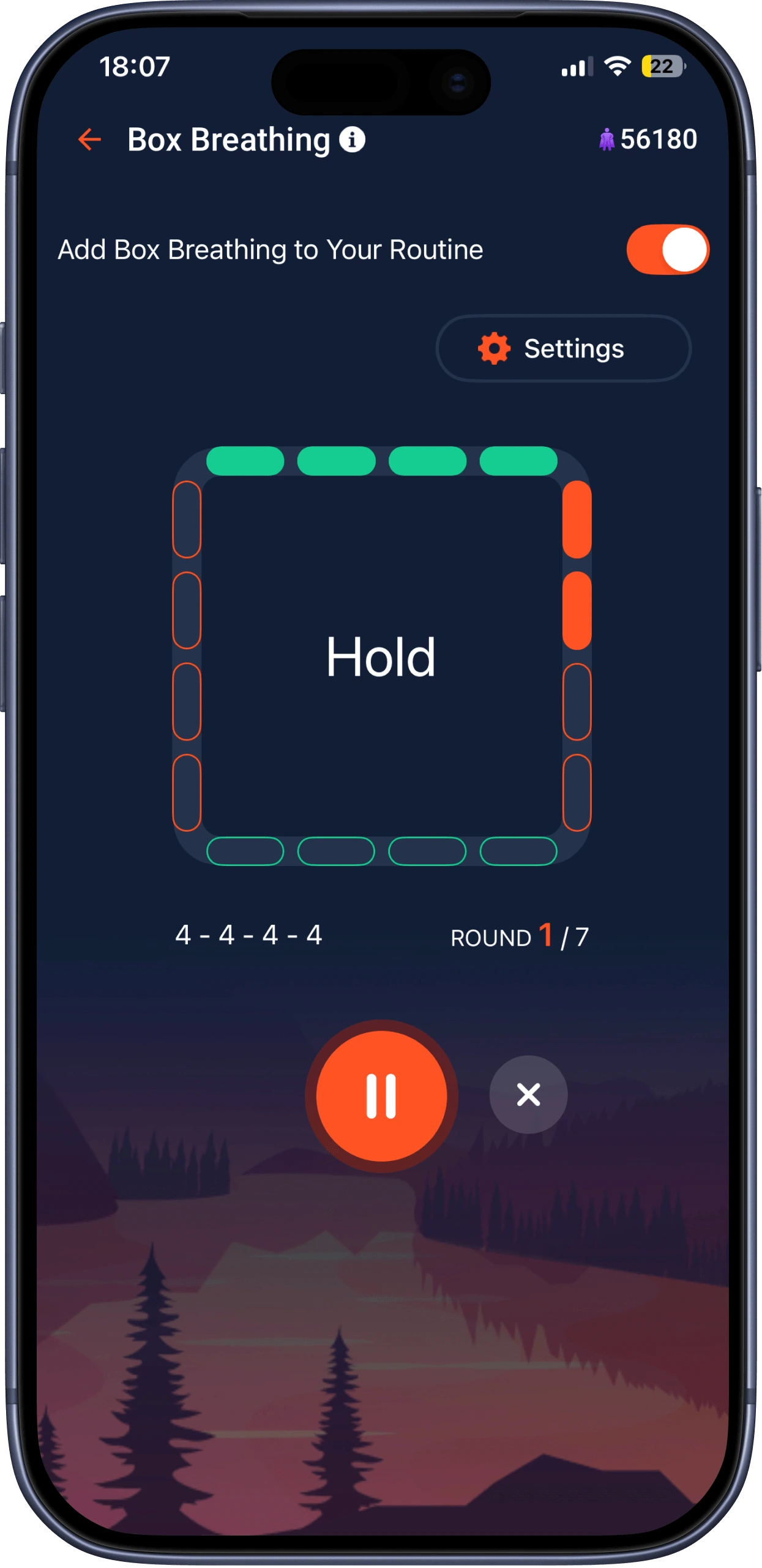 Breathwork screen